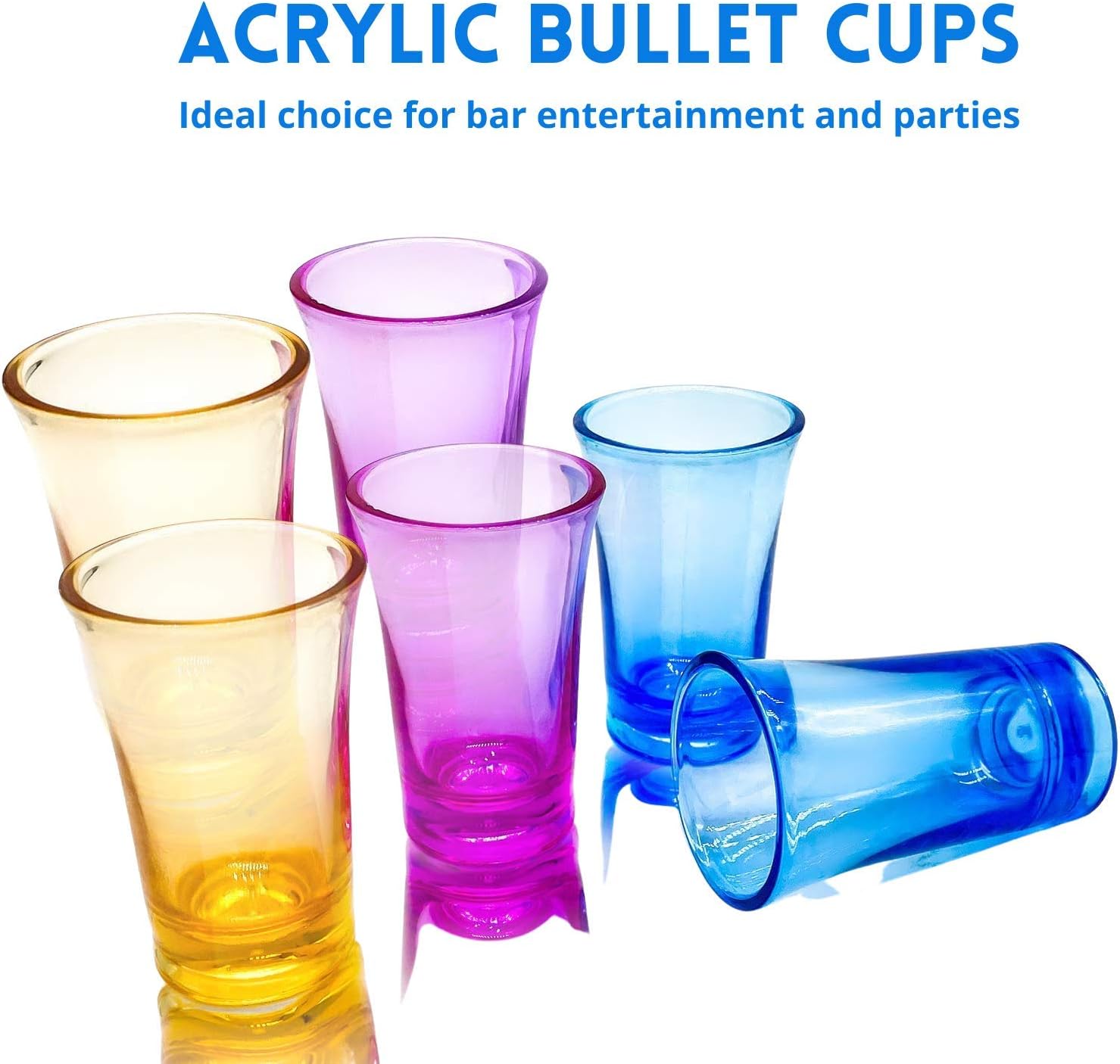 Generic 12 Pack heavy base Acrylic Plastic Colorful Shot Glasses Perfect for Shot Dspenser,Bars,Parties,All Liquor,Cocktails and Family Game Night(Capacity 1.2 oz Purple 12 Pack)