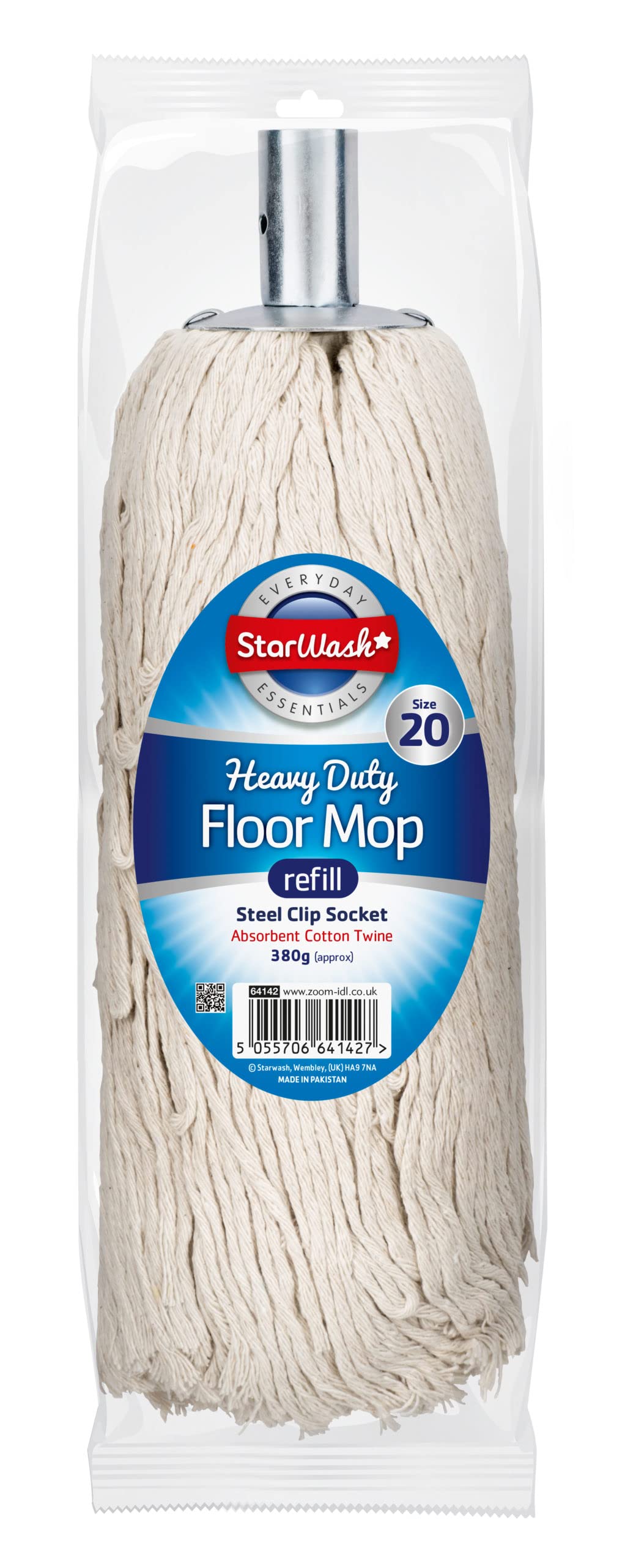 Homeshopa.com 1 Pack Homeshopa Cotton Mop Heads Replacement, 20 Size Super Absorbent Mop Refill Head With Metal Socket, Heavy Duty Floor Cleaning