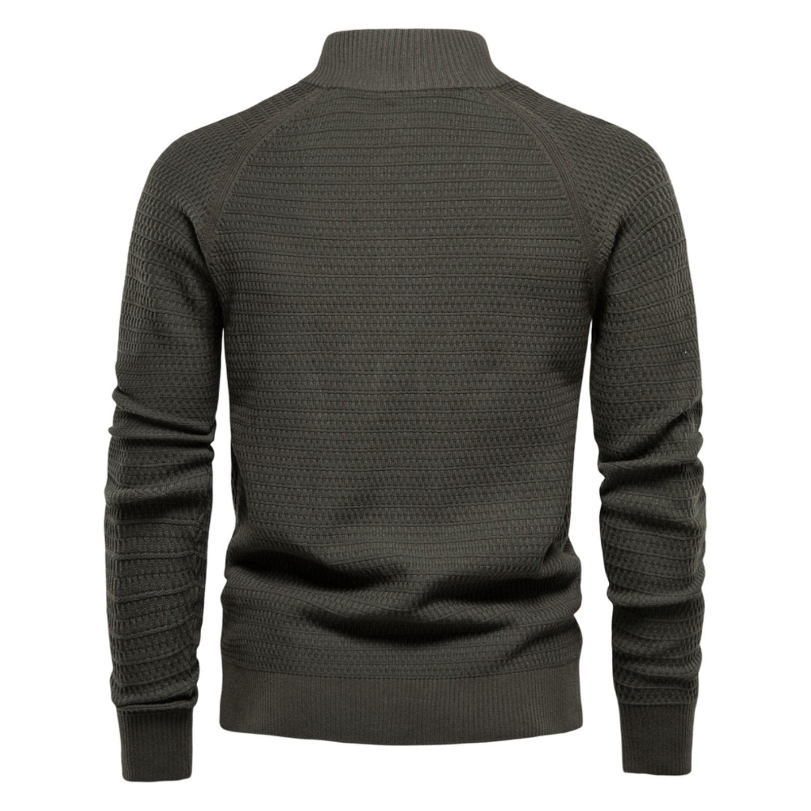 Cardigan da uomo lavorato a maglia in cotone Button Down falso maglione a collo alto uomo nuovo inverno moda designer cardigan da uomo