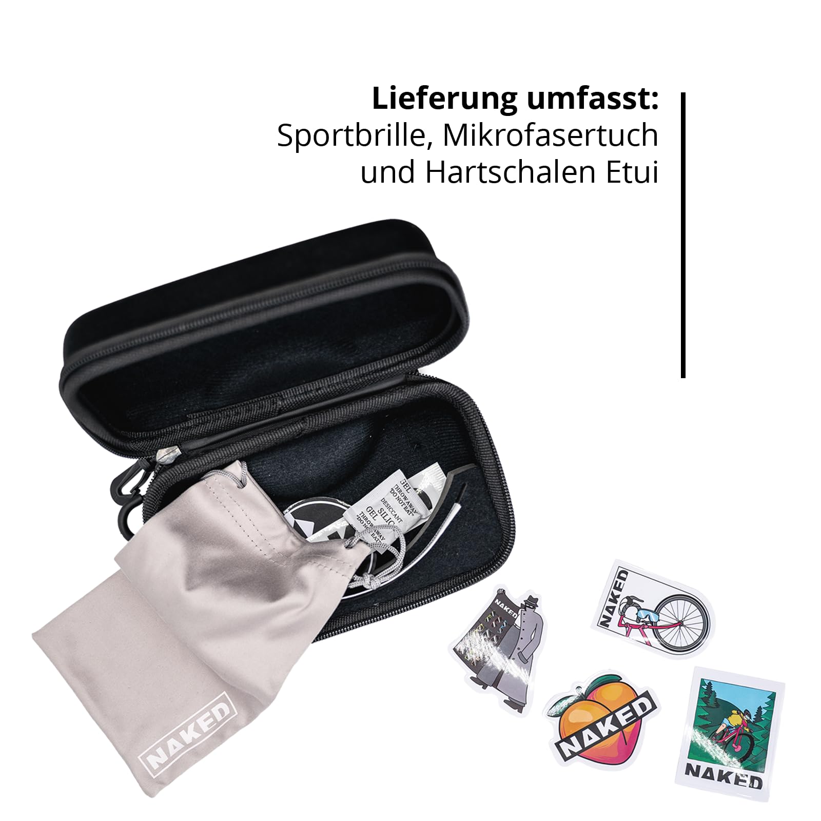 NAKED Optics Blade okulary sportowe męskie, okulary rowerowe damskie, sportowe okulary przeciwsłoneczne z ochroną UV400, szybkie okulary, okulary do jazdy na rowerze wyścigowym, okulary do biegania,