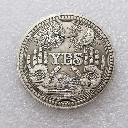 Miniatura 6 de Yes or No Challenge Coin Decision Maker Lucky Coin Antique Silver