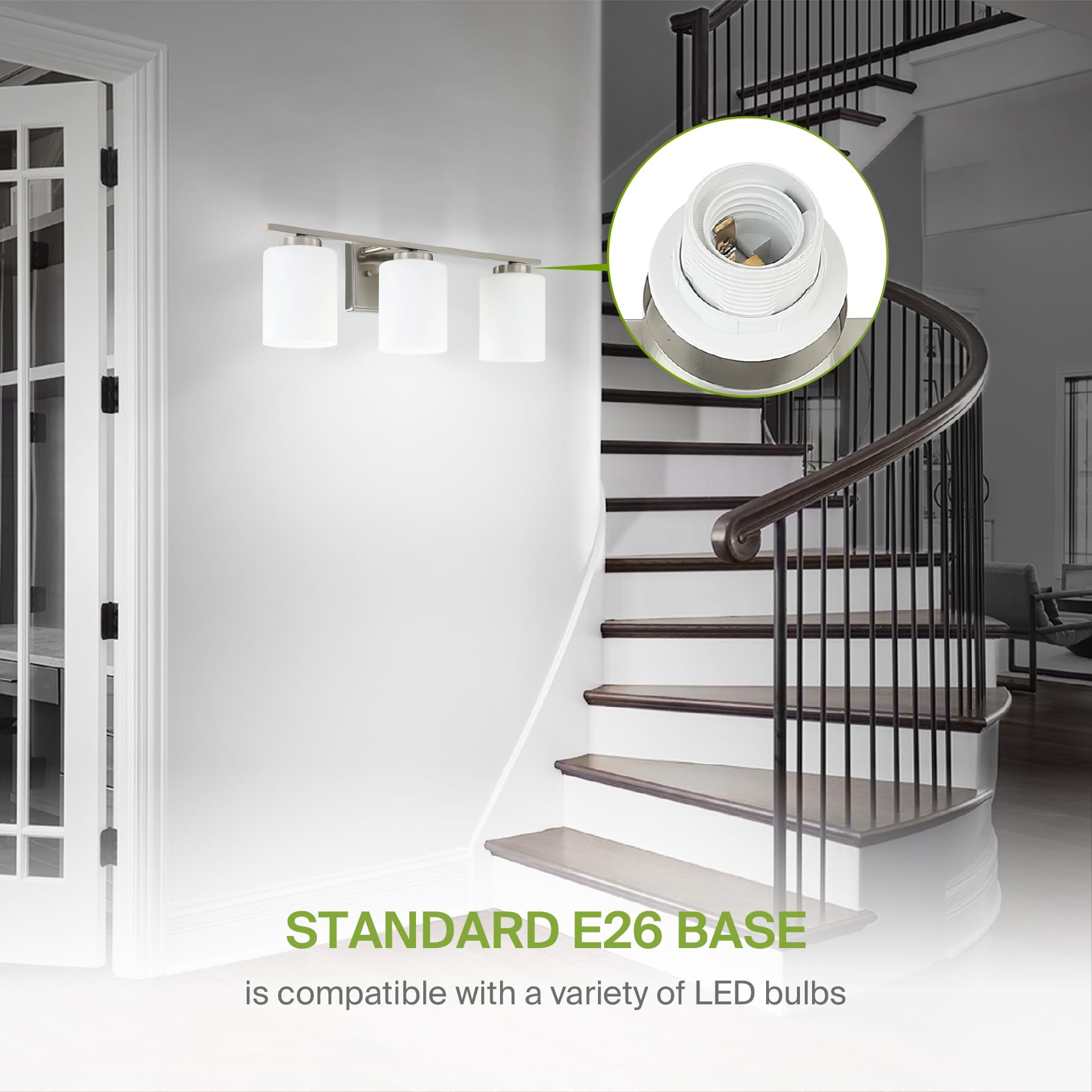 アストリット様 ASD 3-Light Wall Mount Vanity Lighting Fixture | 60W E26