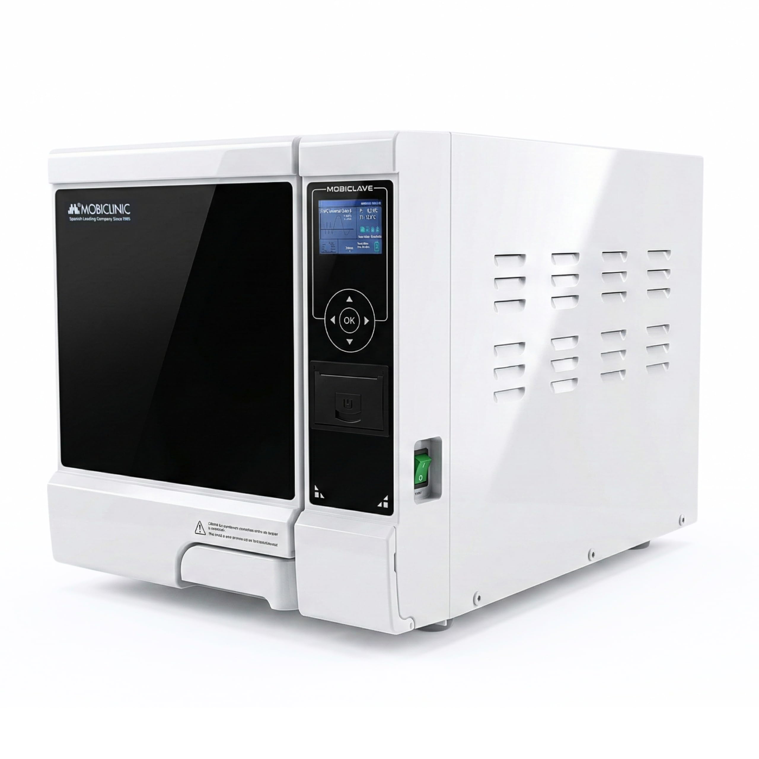 Mobiclinic®, Autoclave Professionale, Autoclave Sterilizzatrice a Vapore 12L, Disinfettante 99% con Copertura 360°, Programmi Personalizzabili, Stampante, USB, Cliniche e Laboratori, MobiClave