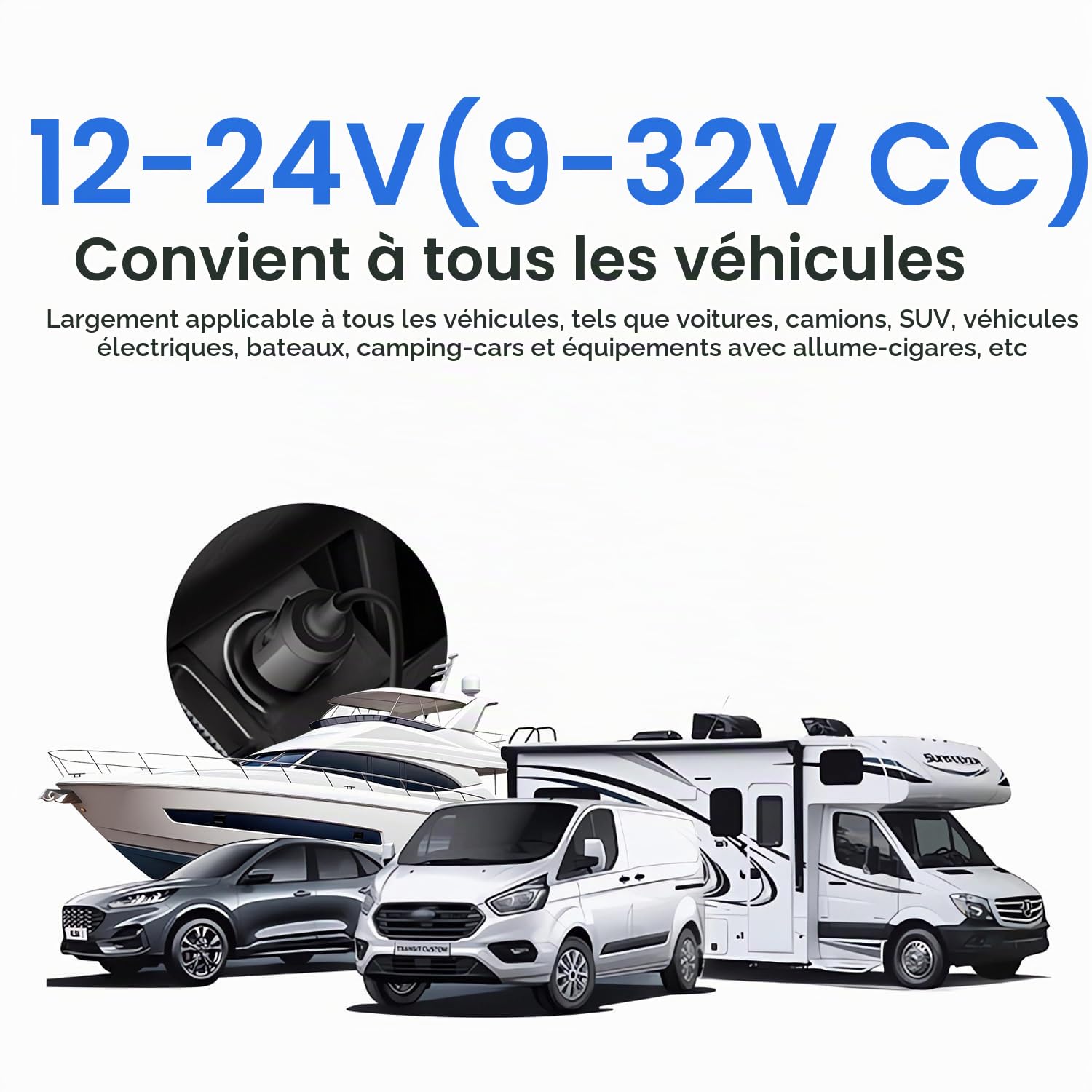 HKY Allume Cigare PC Portable USB C 65W 61W 45W Prise Secteur Chargeur de Voiture pour Macbook Flex 13 HUAWEI Matebook Surface Book Surface Pro 7 Lenovo ThinkPad pour HP DELL ASUS