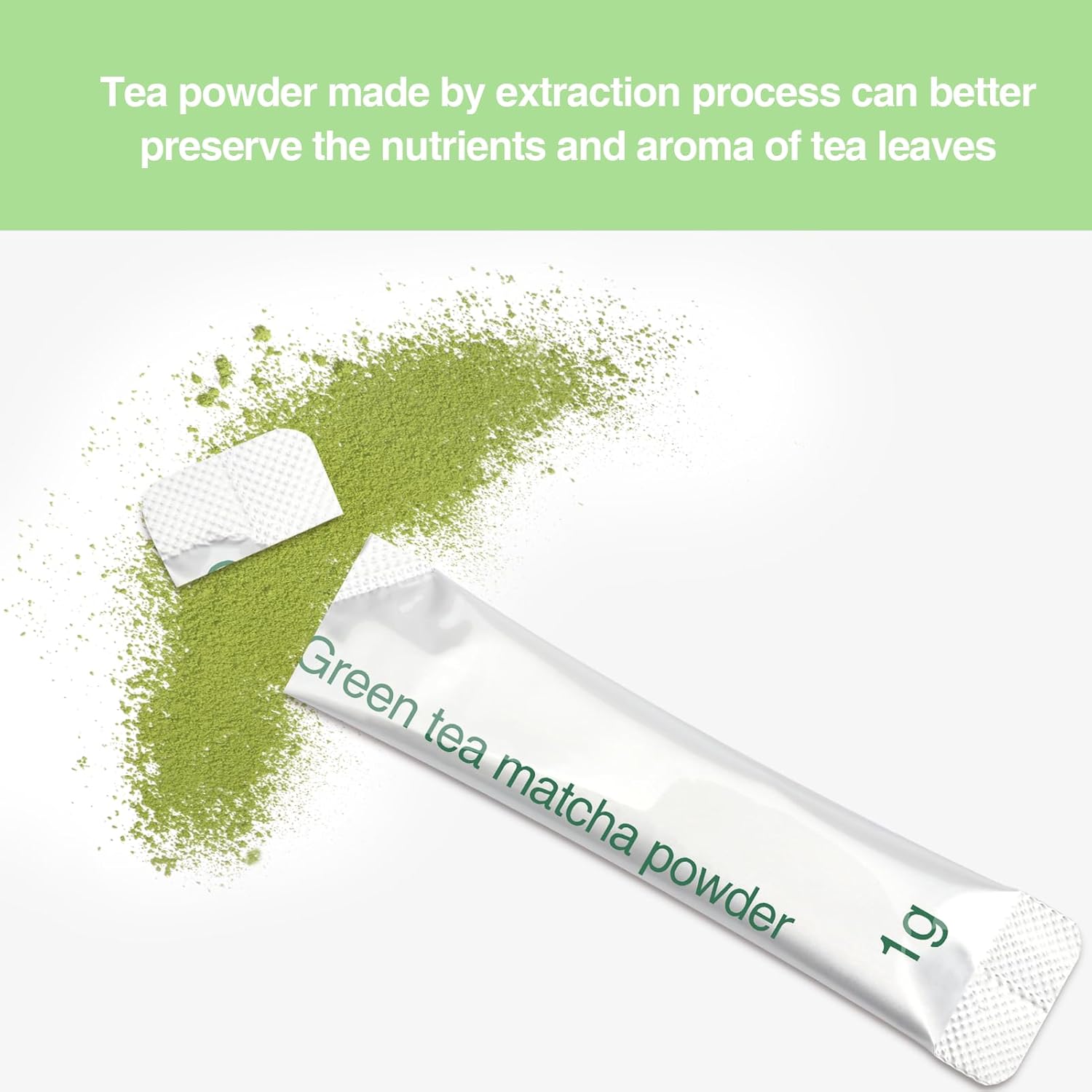 Taiping HK Green Matcha Tea 30 Single Serve Stick Packs For Cooking, Baking, Latte, Smoothie, Hot & Iced Drinks - Antioxidant-Rich, Helps Support Digestive Health - Unsweetened,Vegan(30 Count)