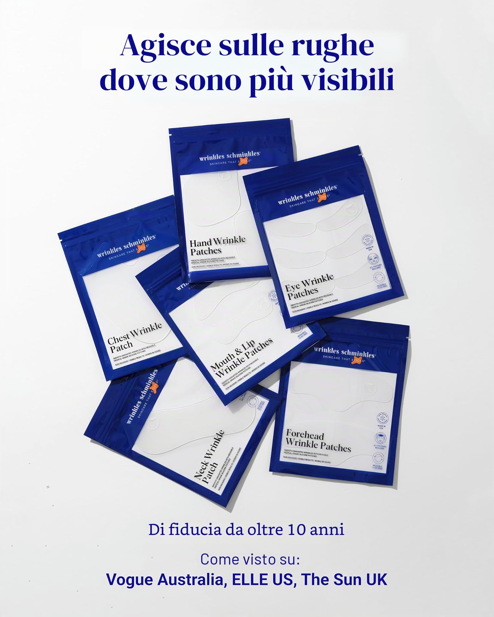 Wrinkles Schminkles - Patch antirughe per il petto, trasparenti