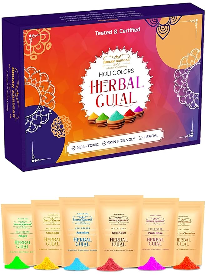 Organic Herbal Gulal Pack of 6