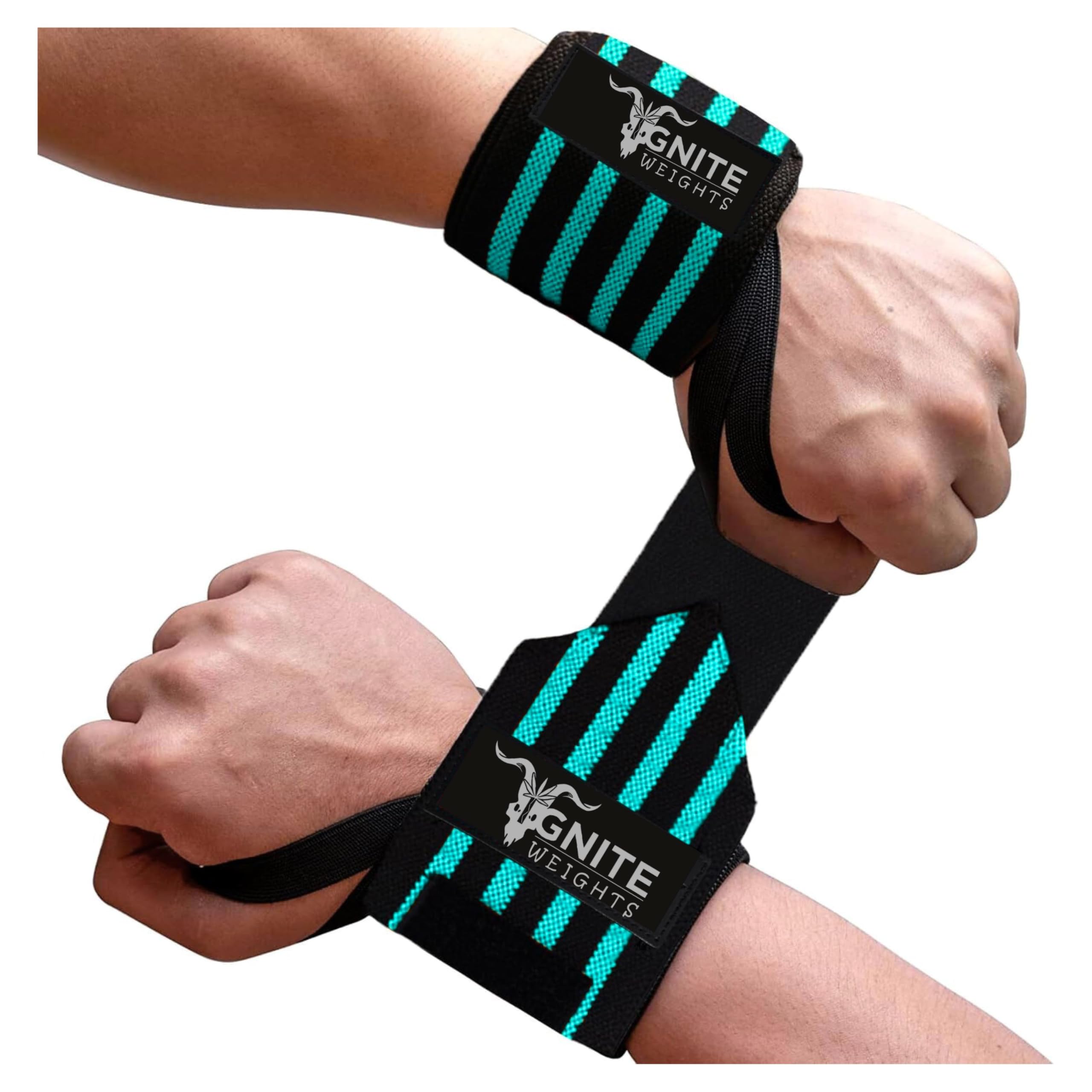 Wrist Support Wrap Band with Thumb Loop for Weightlifting, Gym, Fitness, Workout, Push-ups, Pull-ups and Strength Training - Adjustable Men & Women (White)-image-8