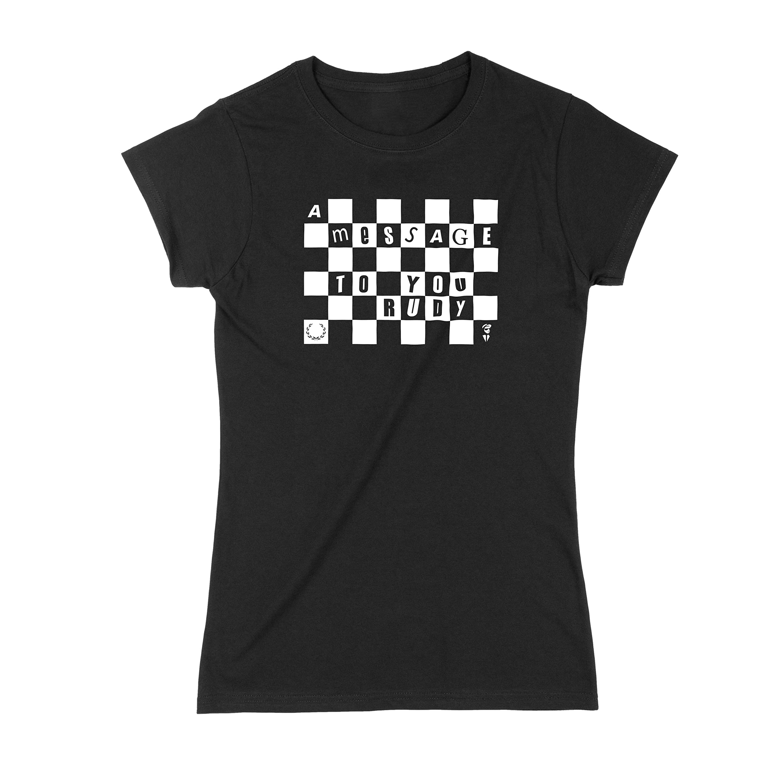 Tribal T-Shirts Women's Black A Message To You Rudy Ska T-Shirt (Xxl, )