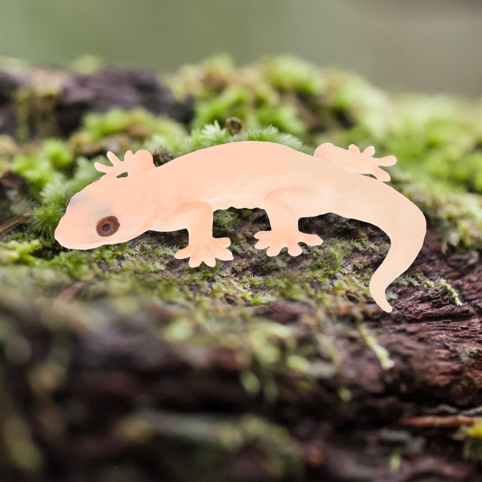 2 Stück Realistische Gecko-Figuren Aus PVC | Maße Ca. 1x3,5x5,5 Cm | Als Spielzeug, Deko Oder Scherzartikel