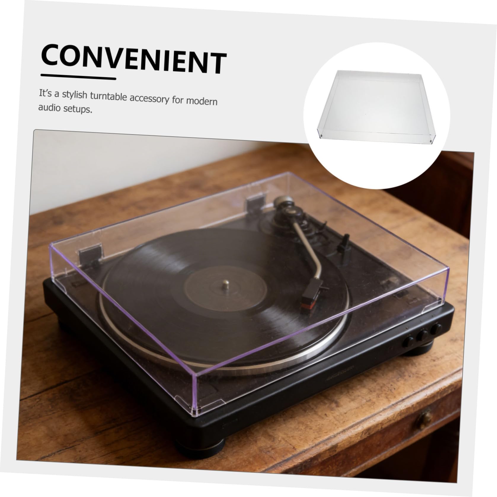 Protezione antipolvere in acrilico trasparente per - Coperchio rettangolare per dispositivi audio domestici 16,2x13,2x2,4 pollici