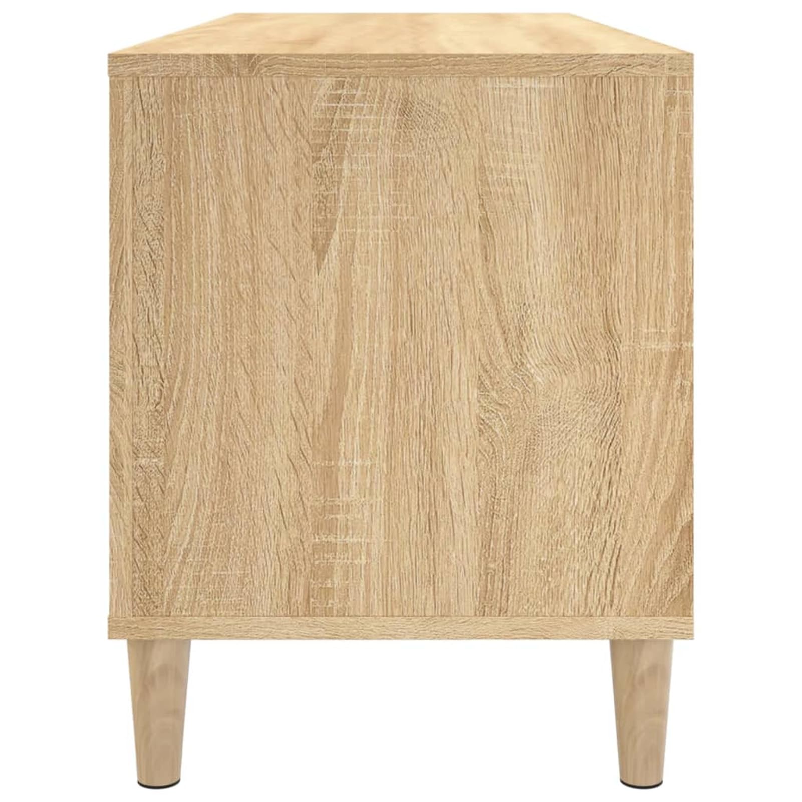 LAPOOH Mueble para Discos y Tocadiscos en Madera Contrachapada Roble Sonoma 100x38x48 cm, Estantería CD, Vinilos - 831976