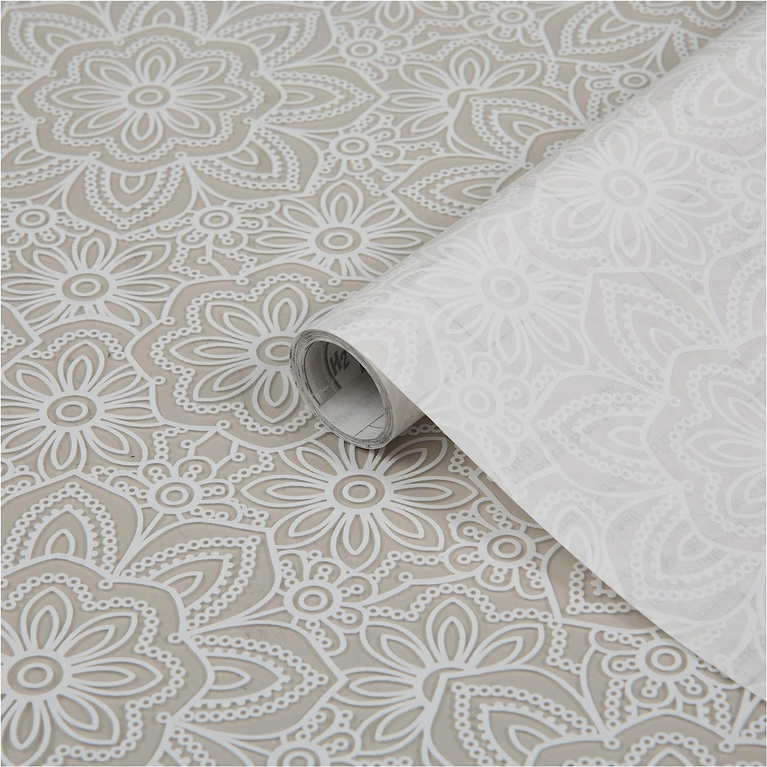 d-c-fix window film privacy Candice – 67,5cm x 1,5m – static vinyl films for glass windows with a geometric flower design – self-adhesive, opaque, frosted, decorative for bathroom, home & kitchen