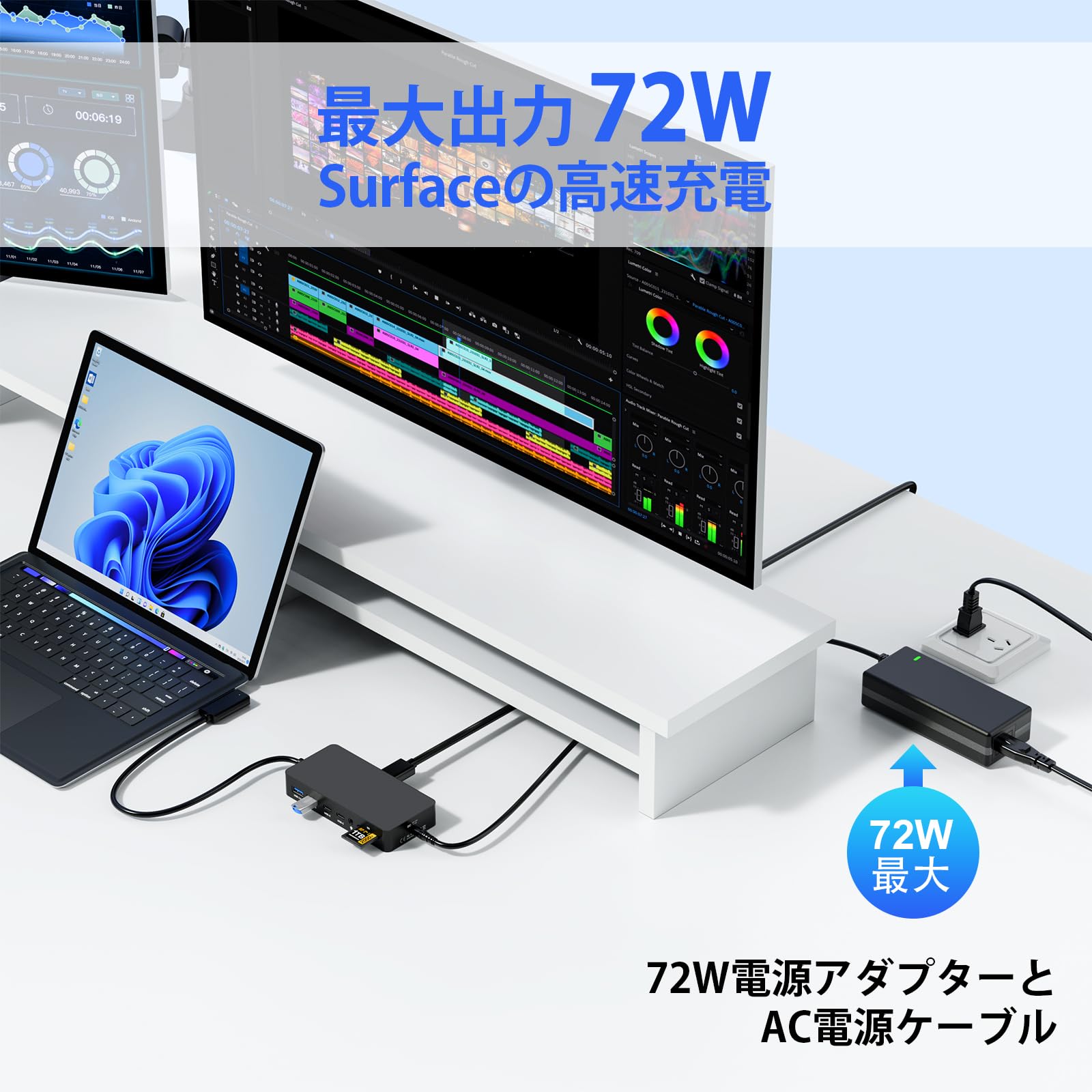 Amazon.co.jp: 【2026新型】マイクロソフト surface ドック 12-in-1
