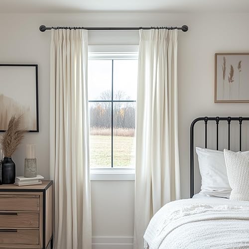 Miniatura 9 de Zeerobee Curtain Rods for Windows 48 to 84, 1 Inch Industrial Wrap Around Black Curtain Rod, Indoor/Outdoor Room Divider Adjustable Drapery Pole