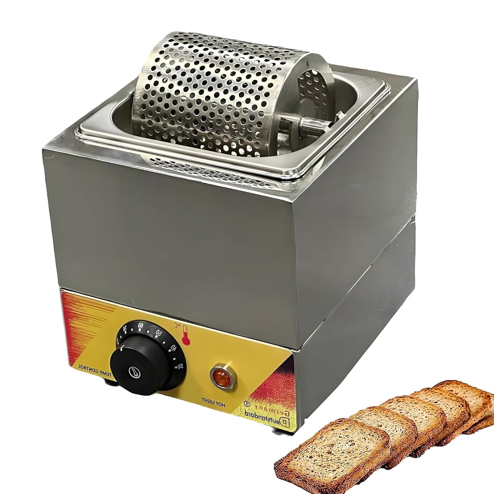 Eoweiot Commercial Butter Melter, 10L Stainless Steel with 360 Even Coating & Adjustable Temp 30-80°C for BBQ, Burgers, Bread & Catering