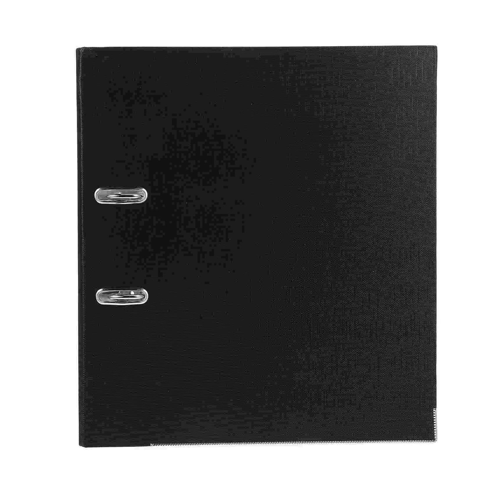 Kontoauszugsordner 2PCS Fringe Arch File Lever Files Binder with Clip Glitter Document Organizer Punch Hole Folder Office(Black)