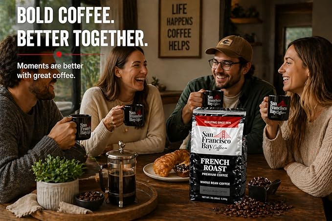 San Francisco Bay French Roast Dark Roast Café 100% Arábica 3lb miniatura 9