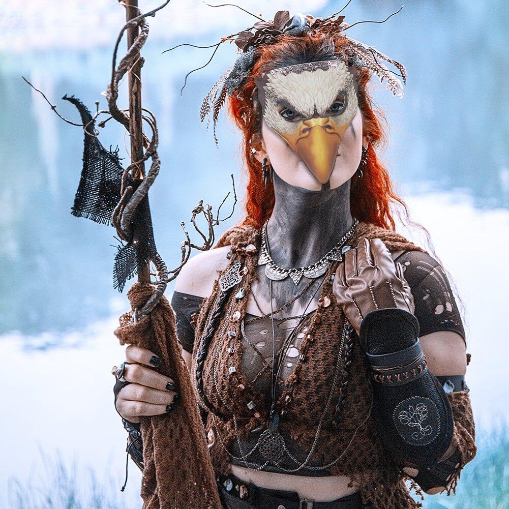 Masque Latex Oiseau Pour Déguisement - Masque Animalier Réaliste Pour Halloween, Cosplay, Fêtes, Accessoire Tête Adulte Unisexe
