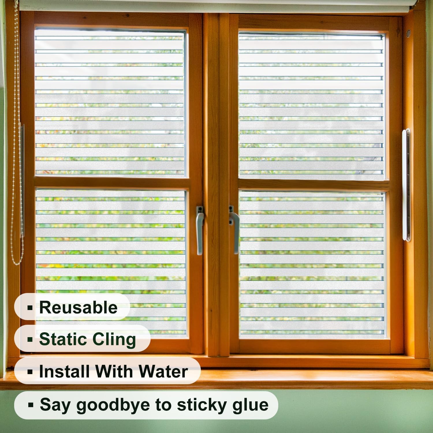 Zindoo Regenboog Raamfolie Privacyfolie voor Glazen Ramen, Decoratieve Raamstickers voor Glazen Privacy, Statische Klem Regenboogfolie voor Thuiskantoor 59,5x200cm