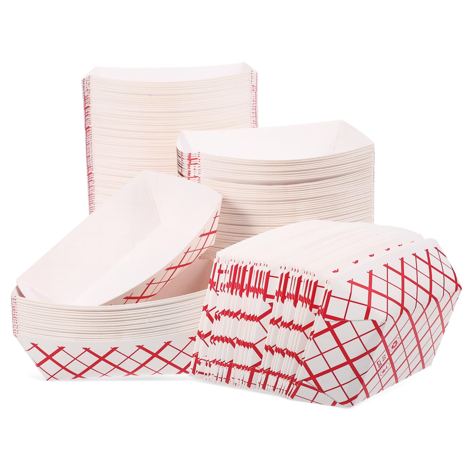 ULTECHNOVO 200stücke Papier Snack-tabletts Kariert Lebensmittelboote Für Snacks Pommes Hot Dogs Salate Für Partys Und Catering