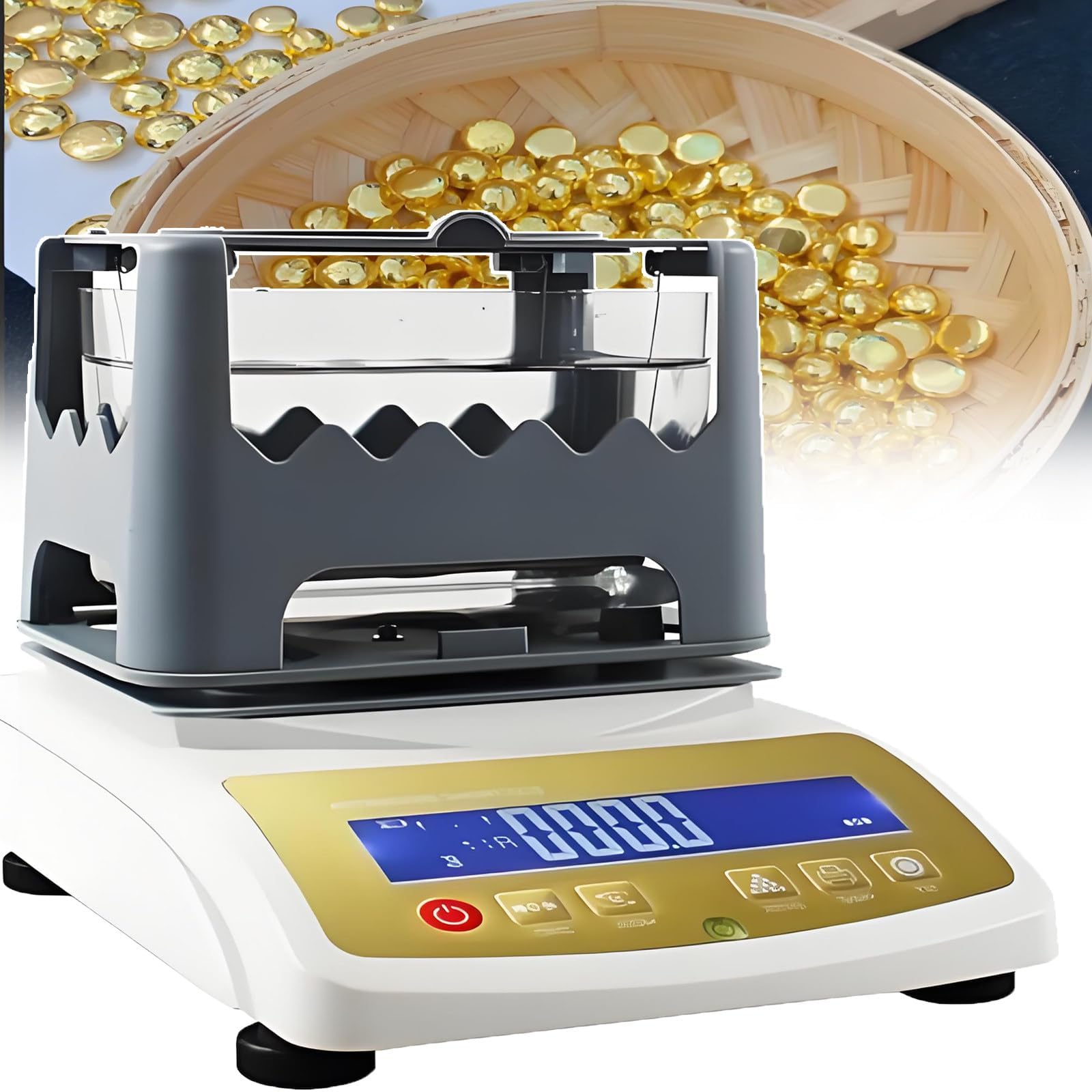 Gold Purity Tester Electronic Precious Metal Density Meter with Gold Purity Testing Function for Comprehensive Analysis In Precious Metal Platinum Jewelry Stores Pawnbrokers and Laboratories