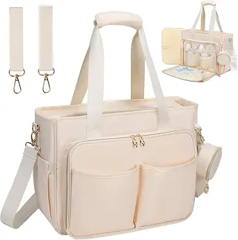 GDNasist Diaper Bag Tote, Large Travel Hospital Bag for Labor Delivery