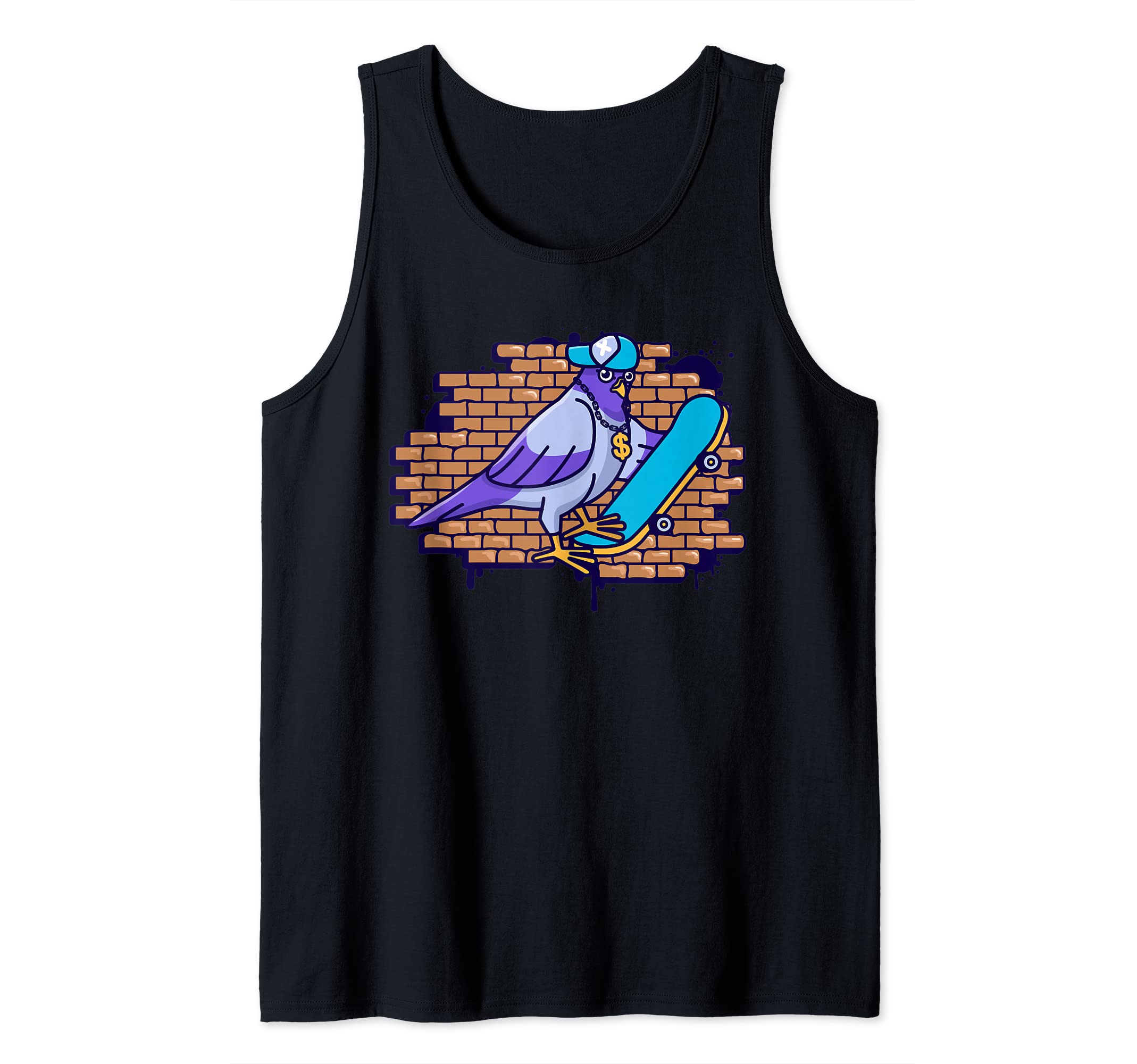 Songs Of The Chirpy BirdsSkateboarding Pigeon Pigeons Tank Top