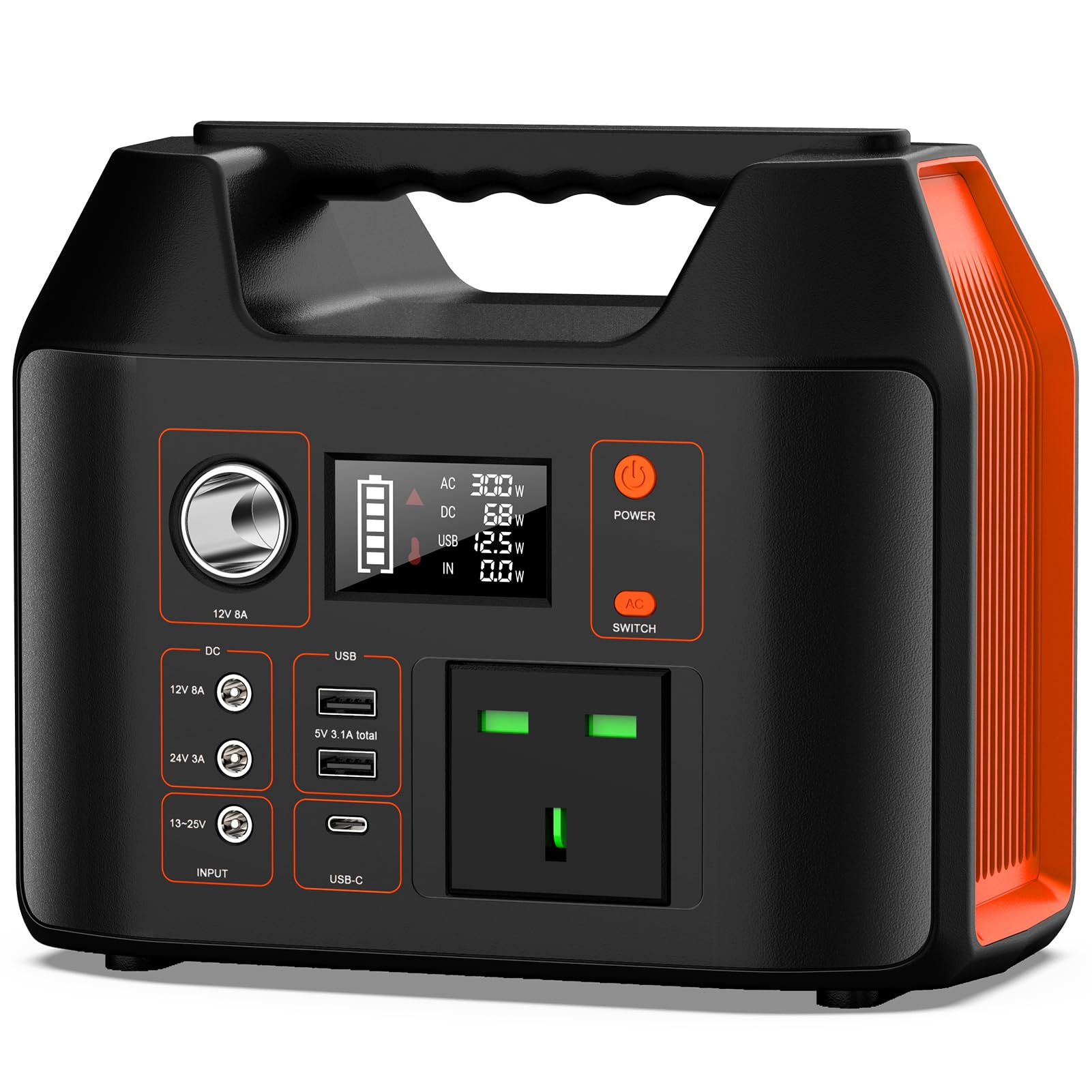 SinKeu Portable Power Station,27000mAh/99Wh Solar Generator with 230V/150W AC Outlet for Camping Emergency Outdoor Adventure Picnic Fishing Travel Party RV Trip(Solar Panel Not Included) — view 10