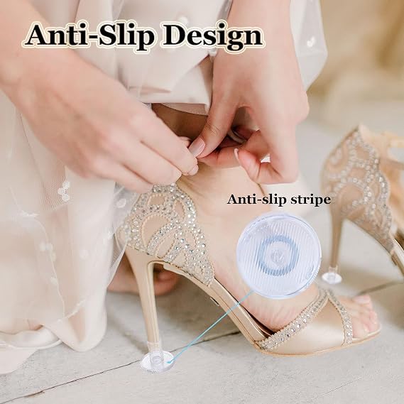 9 Pairs High Heel Protectors, Heel Protectors for Shoes, Shoe Heels Savers, Clear Heel Stoppers, Clear Heel Protectors, High Heel Protectors for Grass Wedding, 3 Sizes