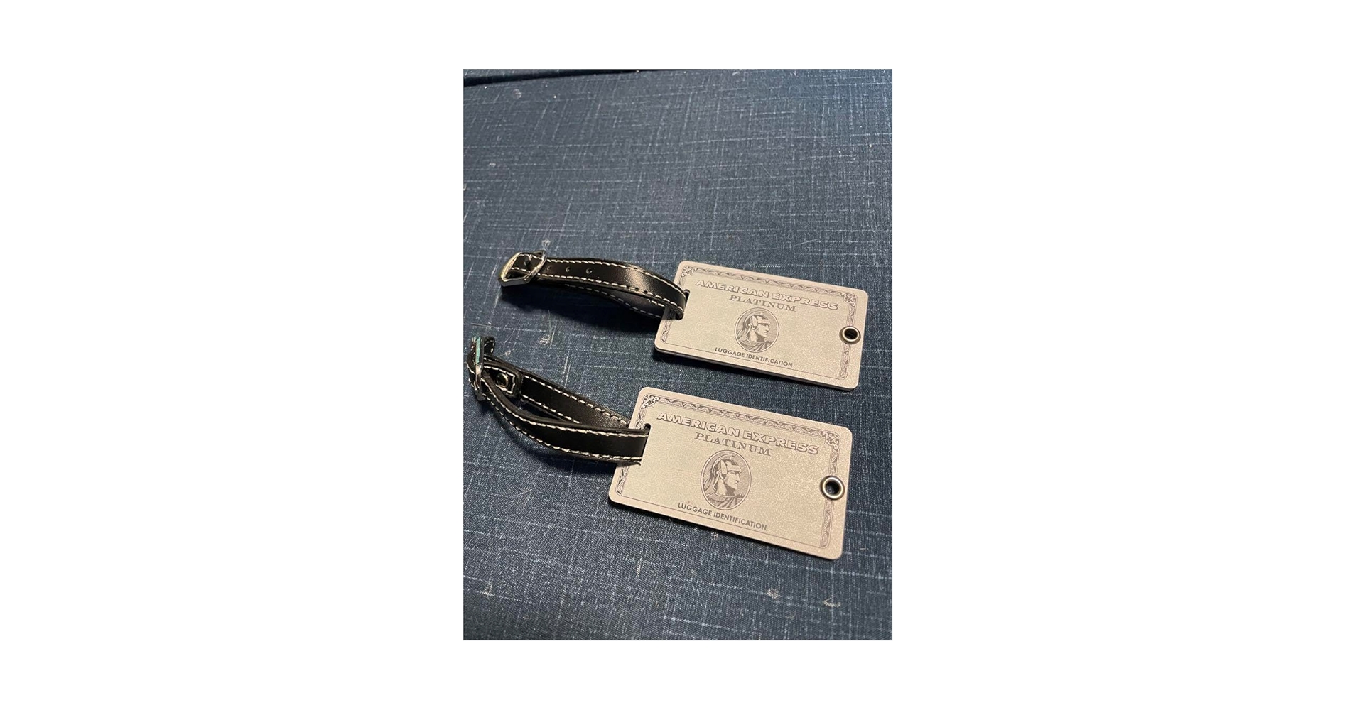 AMERICAN EXPRESS ラゲージタグ　黒、ゴールド　2個セット AMERICAN EXPRESS ラゲージタグ 黒、ゴールド 2個セット 旅行用品