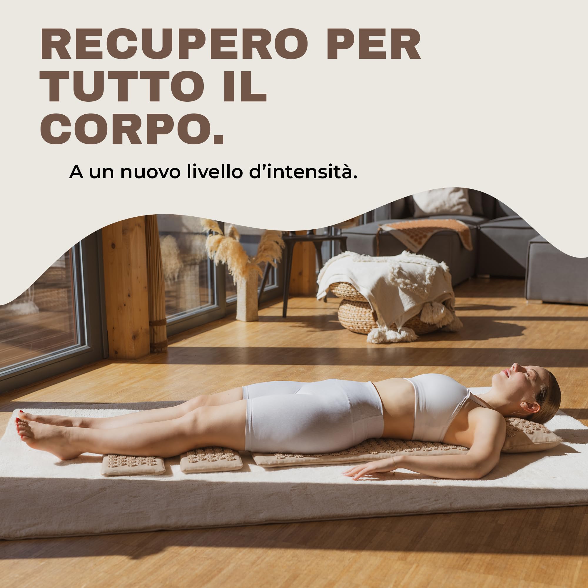 Glanzstück Berlin®: Tappetino per agopressione XXL Lounge Intense, set per tutto il corpo, ideale per principianti, in caso di tensioni, mal di testa, mal di schiena, stress