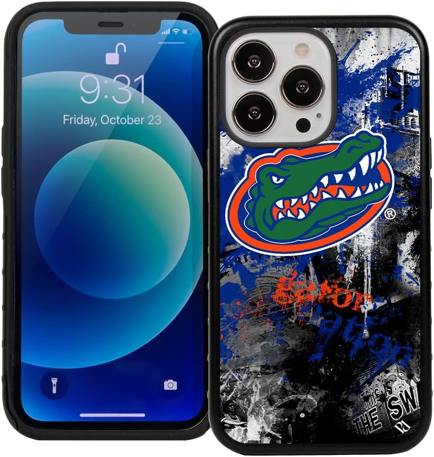 Guard Dog Case Compatible with iPhone 14 Pro - Military Grade - Rugged Two Piece Protection - Collegiate Licensed - Florida Gators - by Paulson Designs