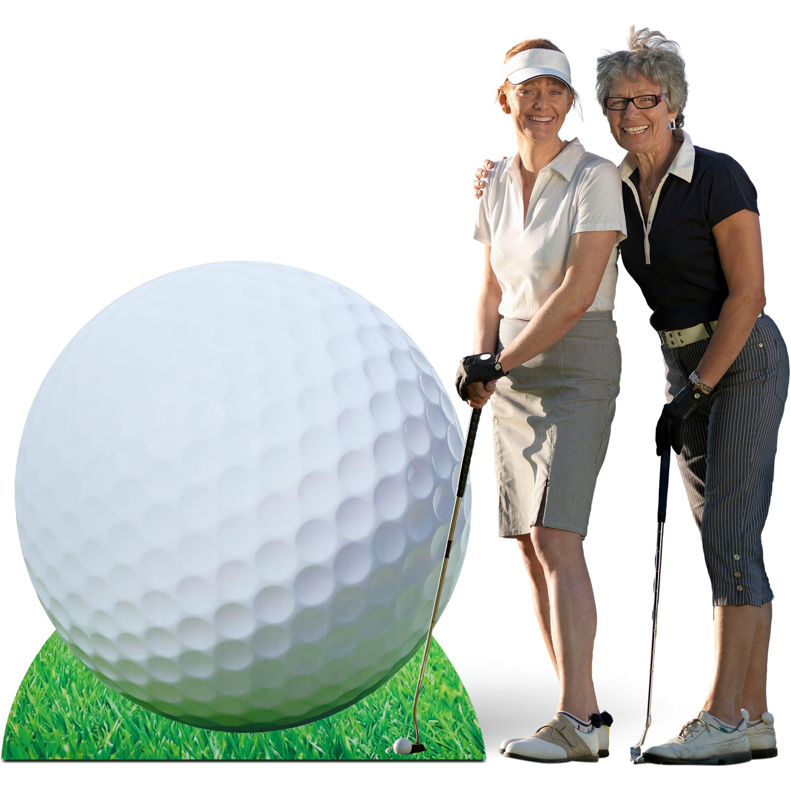 Chunful 3.3 ft White Golf Ball Cardboard Cutout Stand up Life Size Balls