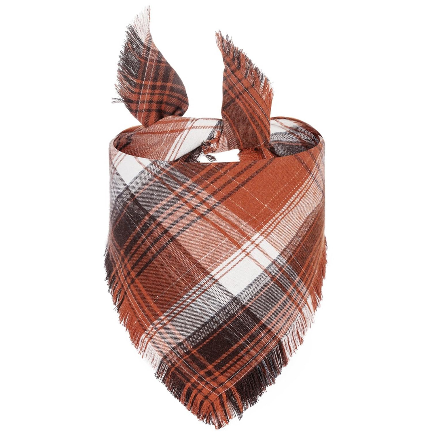 Dog Bandanas,Thanksgiving Cotton Dog Scarfs Washable Triangle Pet Bibs Kerchief for Cats Puppy Small Dogs Medium Large Dogs,Brown