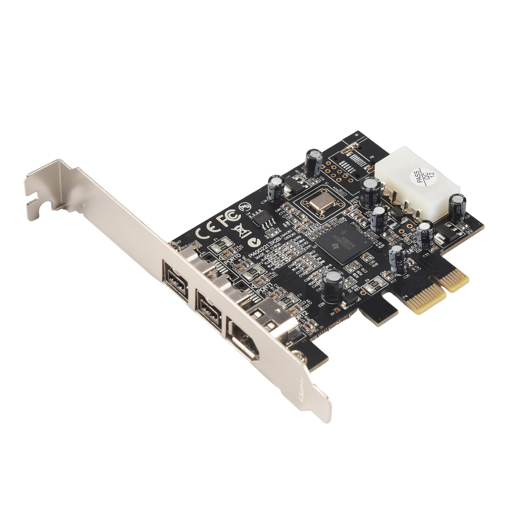 PEX30016 3-portowy chipset IEEE 1394 Firewire 1394B i 1394A PCIe 1.1 X1 TI XIO2213B wymaga starszego sterownika