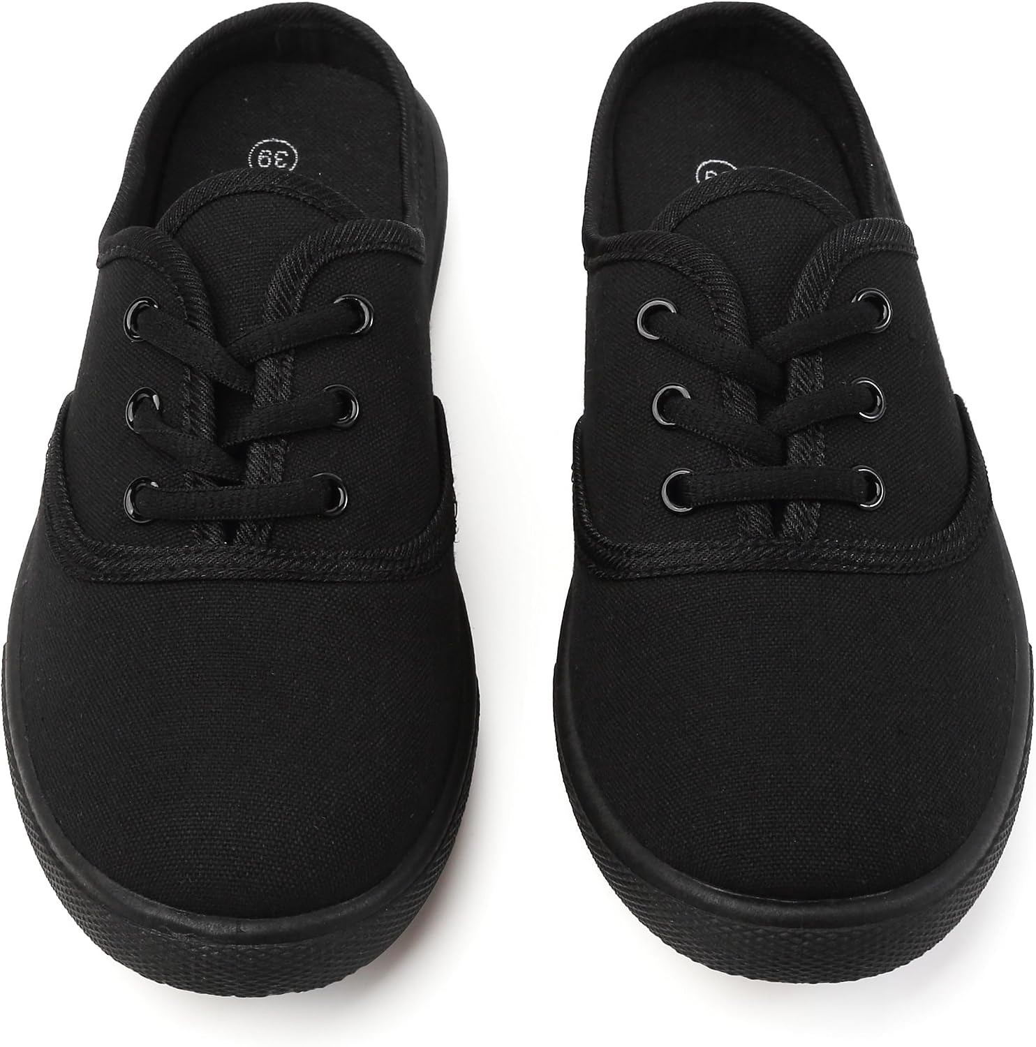 Women Canvas Mules Fashion Slip on Sneakers Walking Loafers Backless Shoes