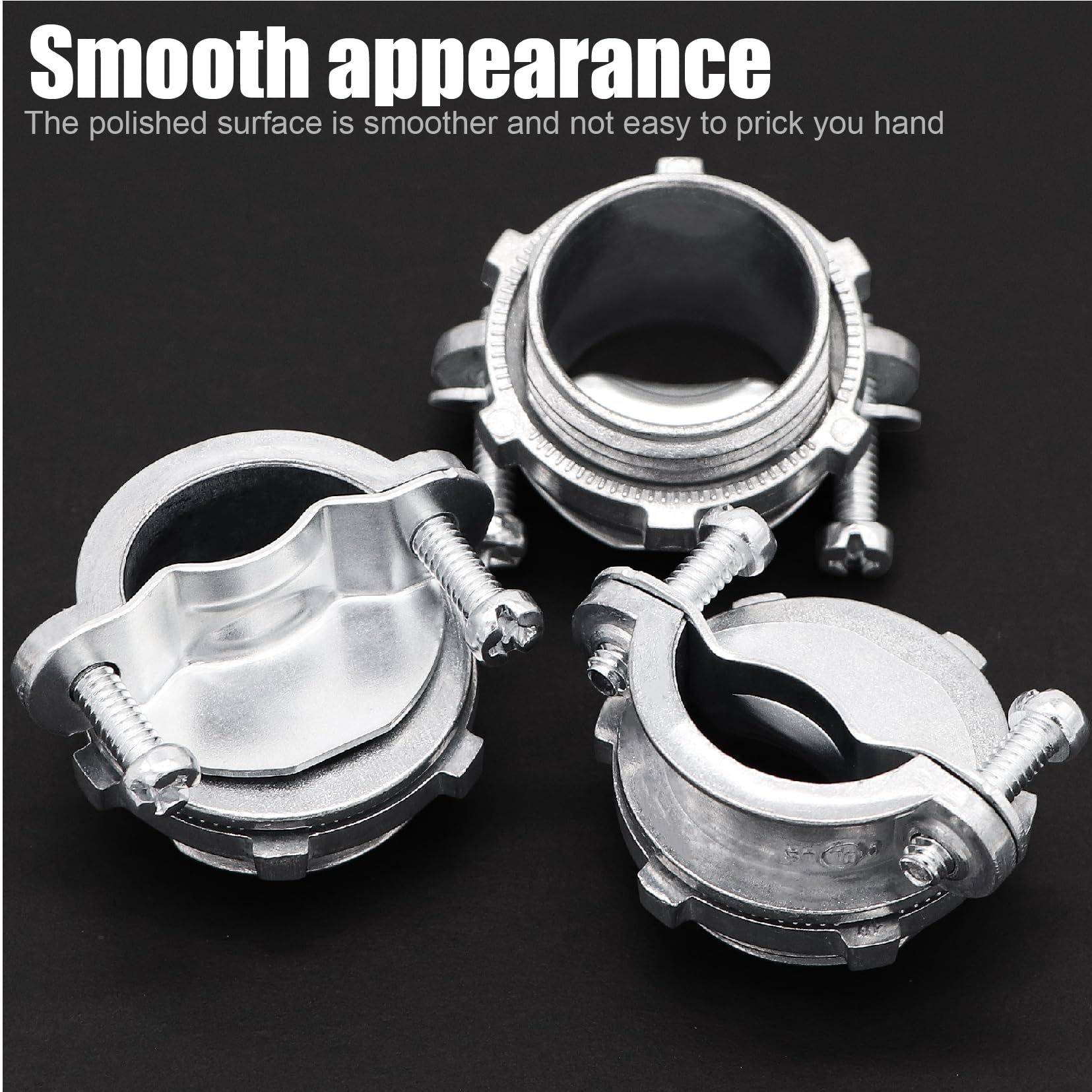 Snapklik.com : 12pcs 1 Inch Clamp Type Cable Connectors For Metallic ...