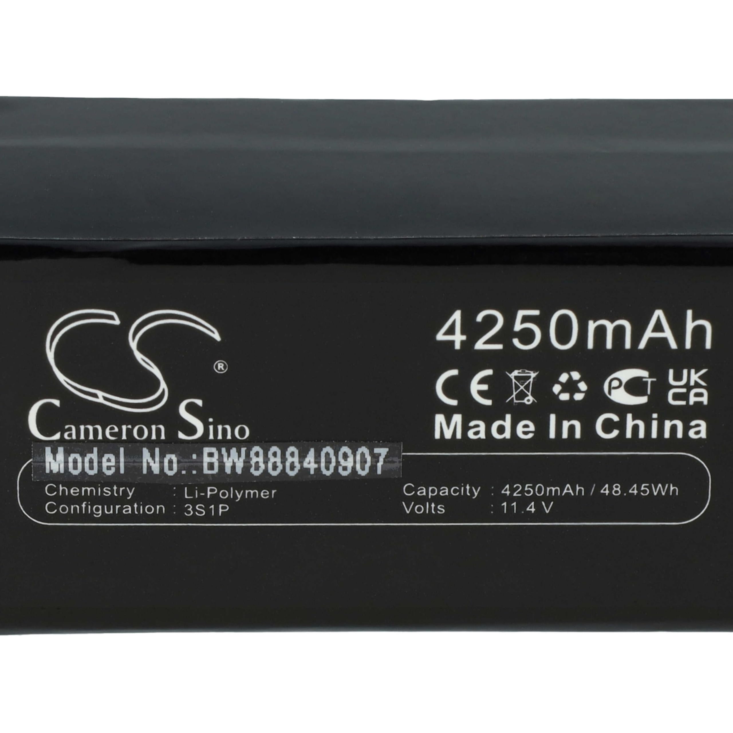 vhbw batteria sostituisce SwellPro CDC01 0004 per drone quadricottero multicottero (4250mAh, 11,4V, Li-Poly)