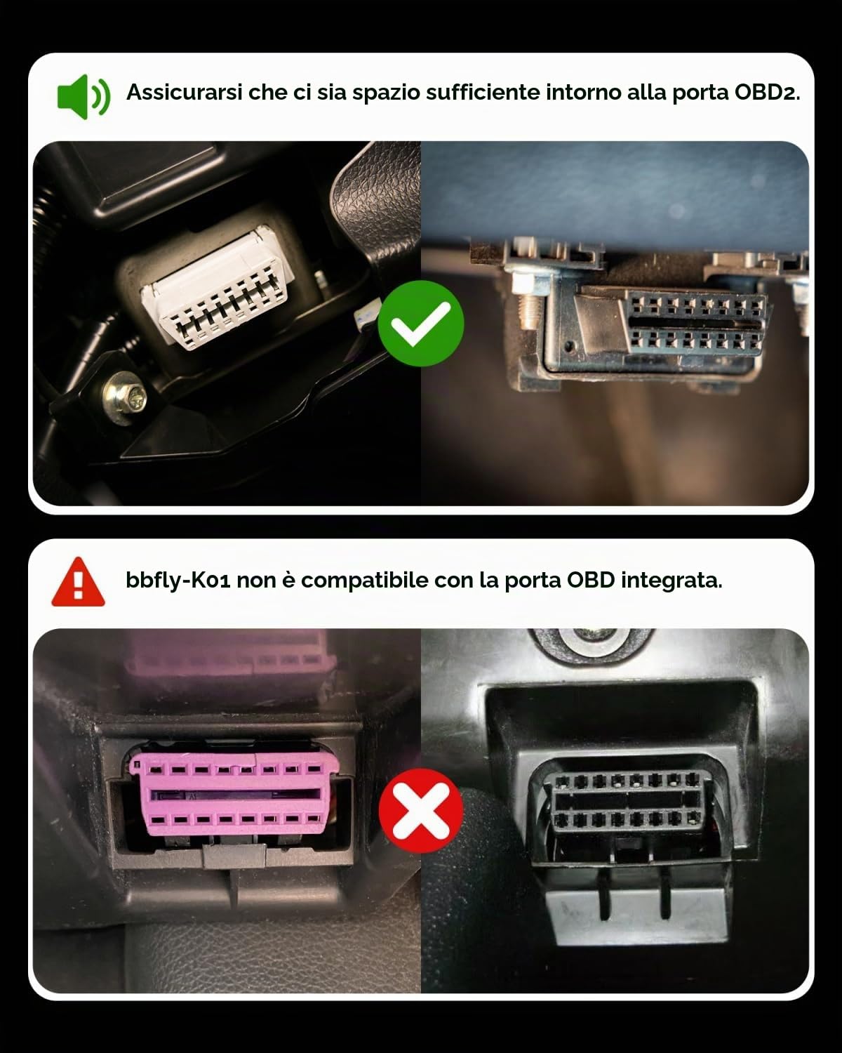 bbfly - K01 OBD2 Lock, dispositivo antifurto per porta OBD, dispositivo di bloccaggio OBDII antifurto per auto