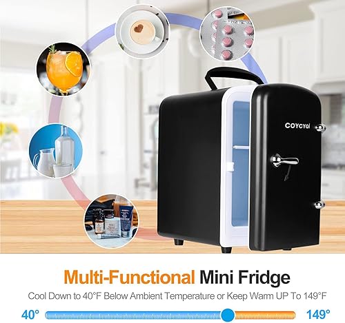 Miniatura 2 de AZICYN Mini refrigerador termoeléctrico portátil de 4 litros y calentador para el cuidado de la piel, refrigerador de belleza ecológico para