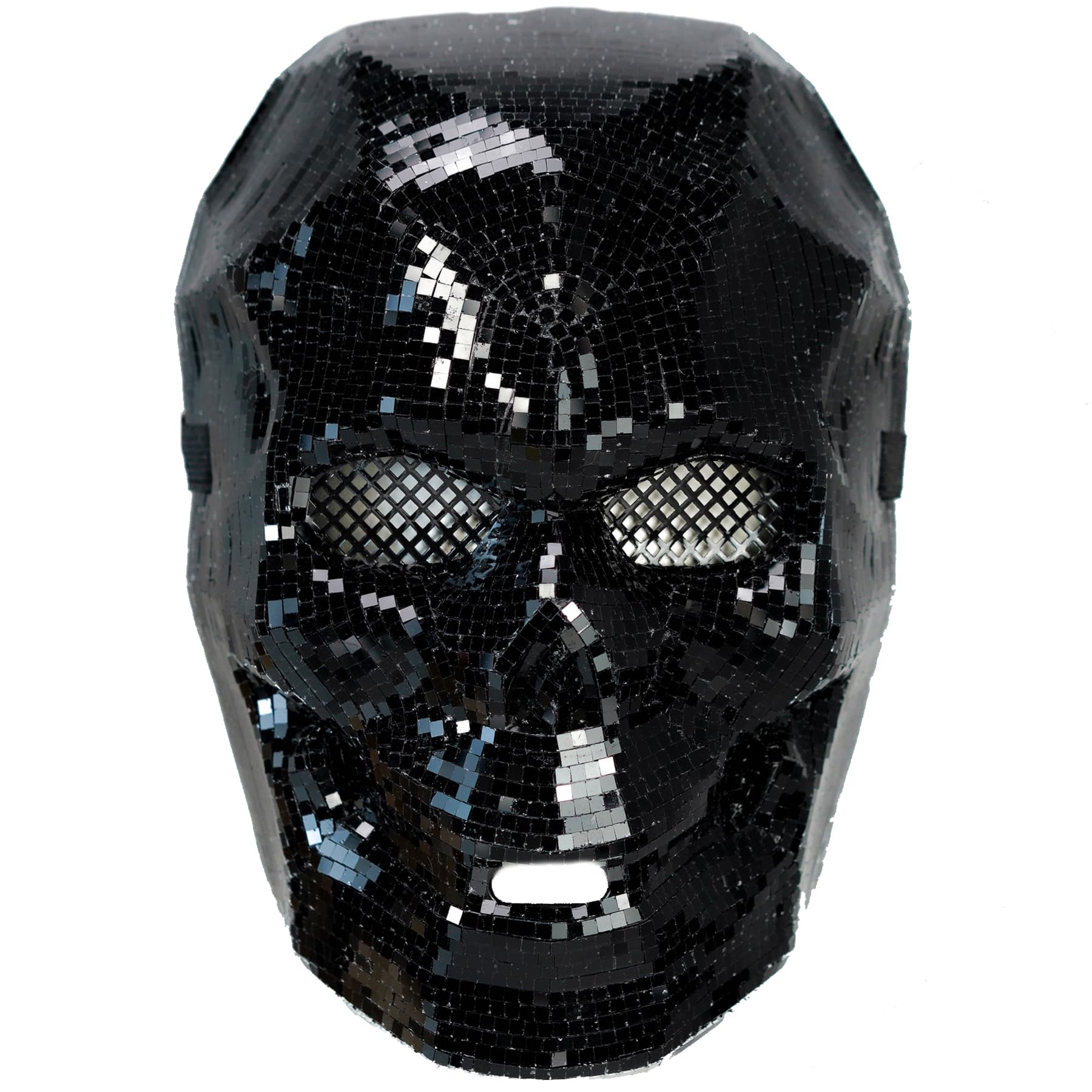 Skull Masquerade Mask for Men Cosplay Costume Mask Day of the Dead Candy Skull Halloween Mask Luxury Mirror Glass