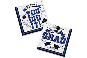 2023 Graduation Napkins: Blue and Black Party Decor