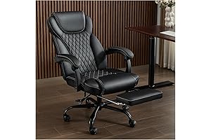 Silla ergonómica con reposapiés para comodidad y postura óptima