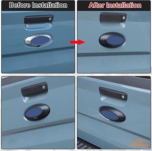 Miniatura 5 de Aunginsy Cubierta de emblema para portón trasero compatible con Ford Maverick 2022 2023 2024 2025 emblema de maletero de automóvil, logotipo