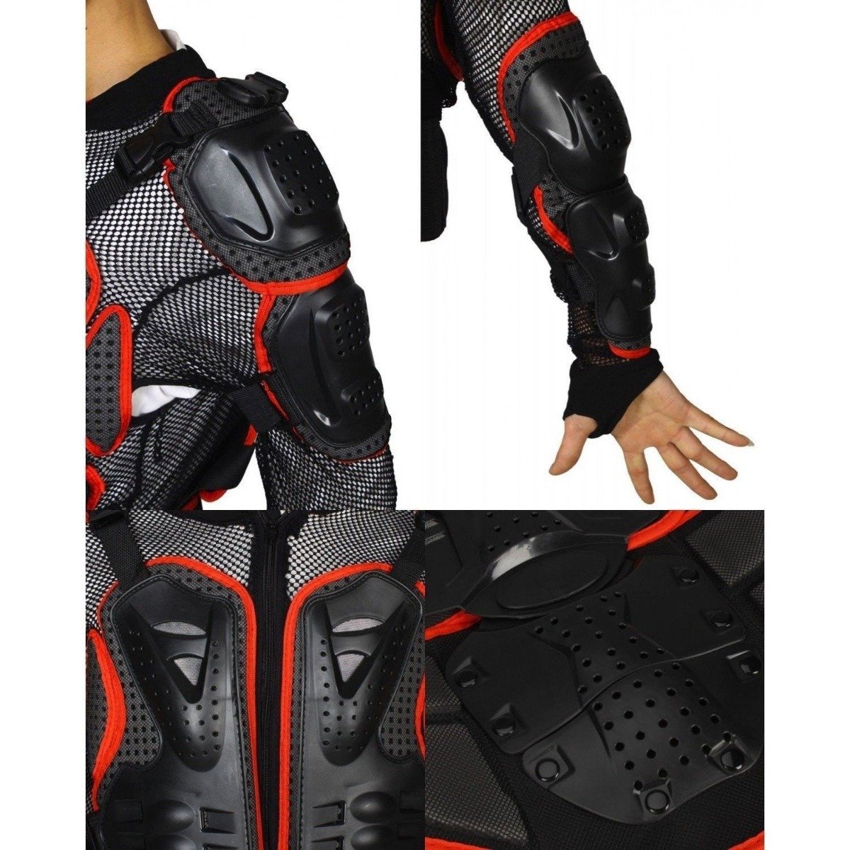 Motorcycle Accessories Racing Red Full Body Spine Chest Protective