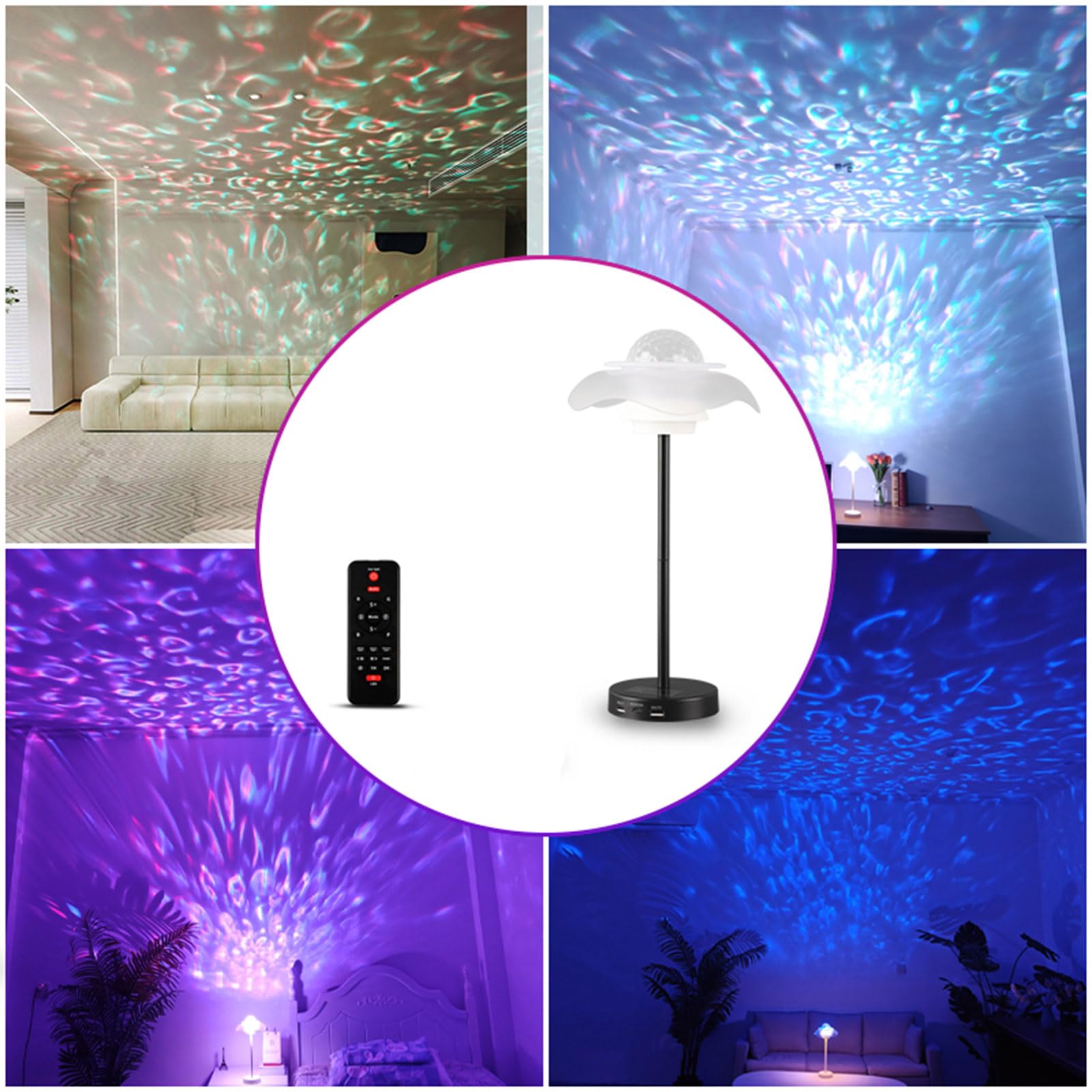Lampada Notturna a LED RGB con Controllo Touch per Camera da Letto, Ufficio, Soggiorno, Ecologica, Alimentata a Batteria (BLACK)
