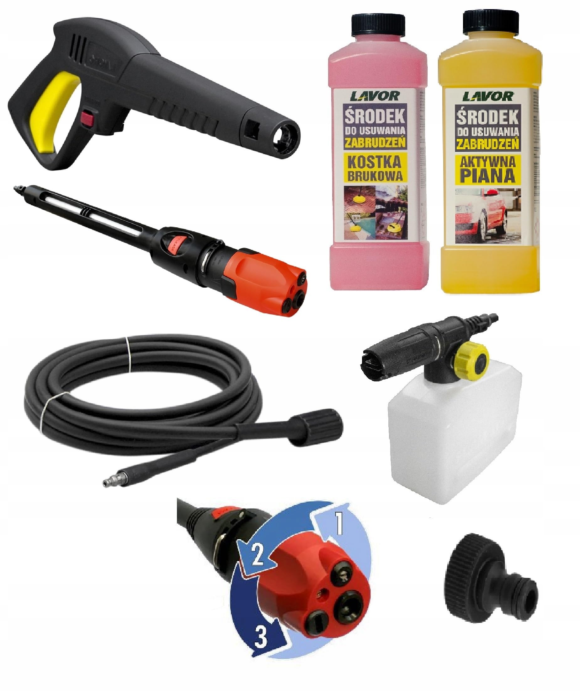 LAVOR Myjka Ciśnieniowa IKON 200, 2000W Indukcja, 140/220 bar Turbo, Pompa Aluminiowa, ASS, Wąż 6m, Lanca 3w1, SUPER FOAM 2w1 Aktywna Piana - do 80m²