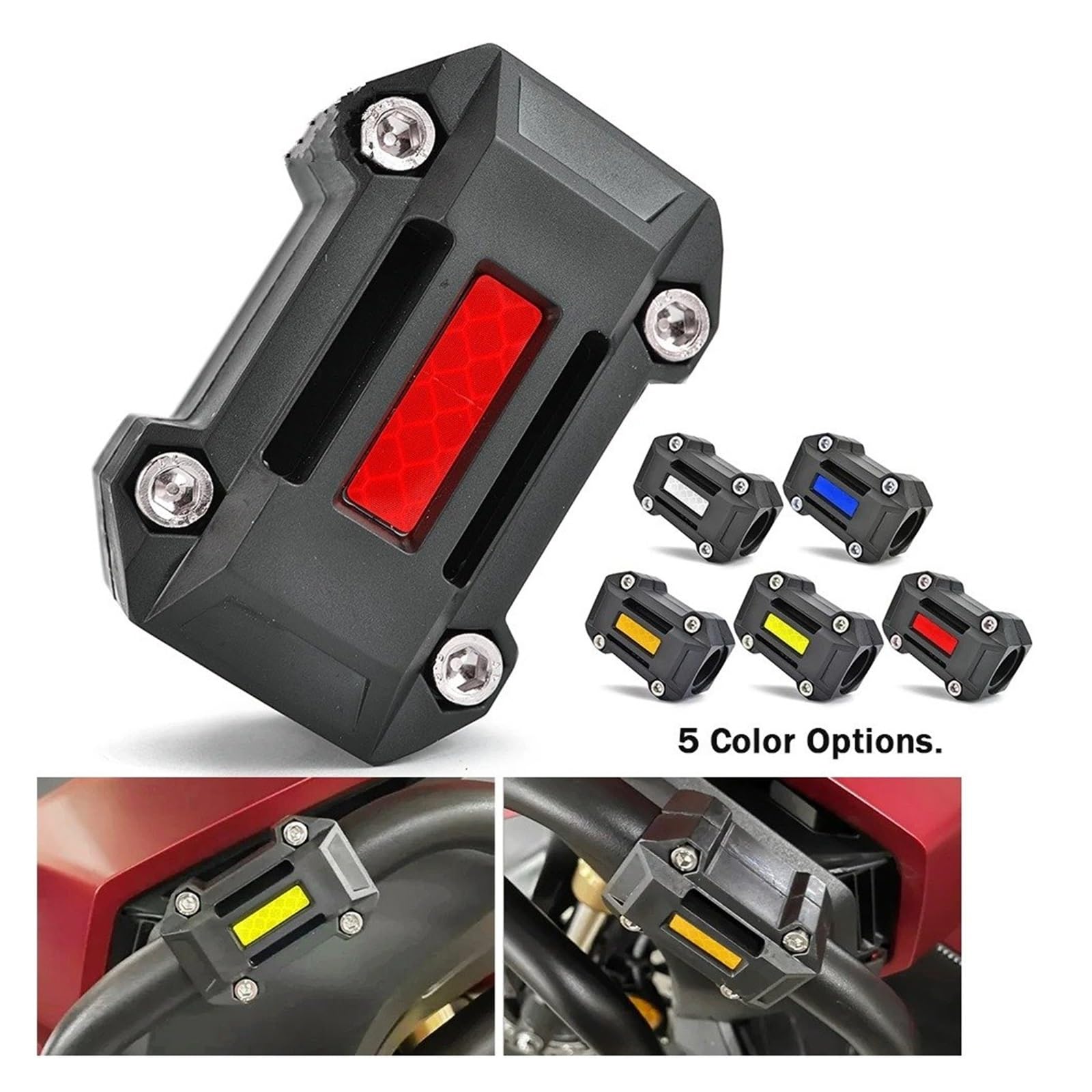 Protezione Motore Moto Bar Per Africa Per Twin CRF1000L Per NC700X Per VFR1200X Per Crosstourer 22mm 25mm 28mm Barra Protezione Paraurti Moto Protezione Motore Paraurti Moto(Rosso)