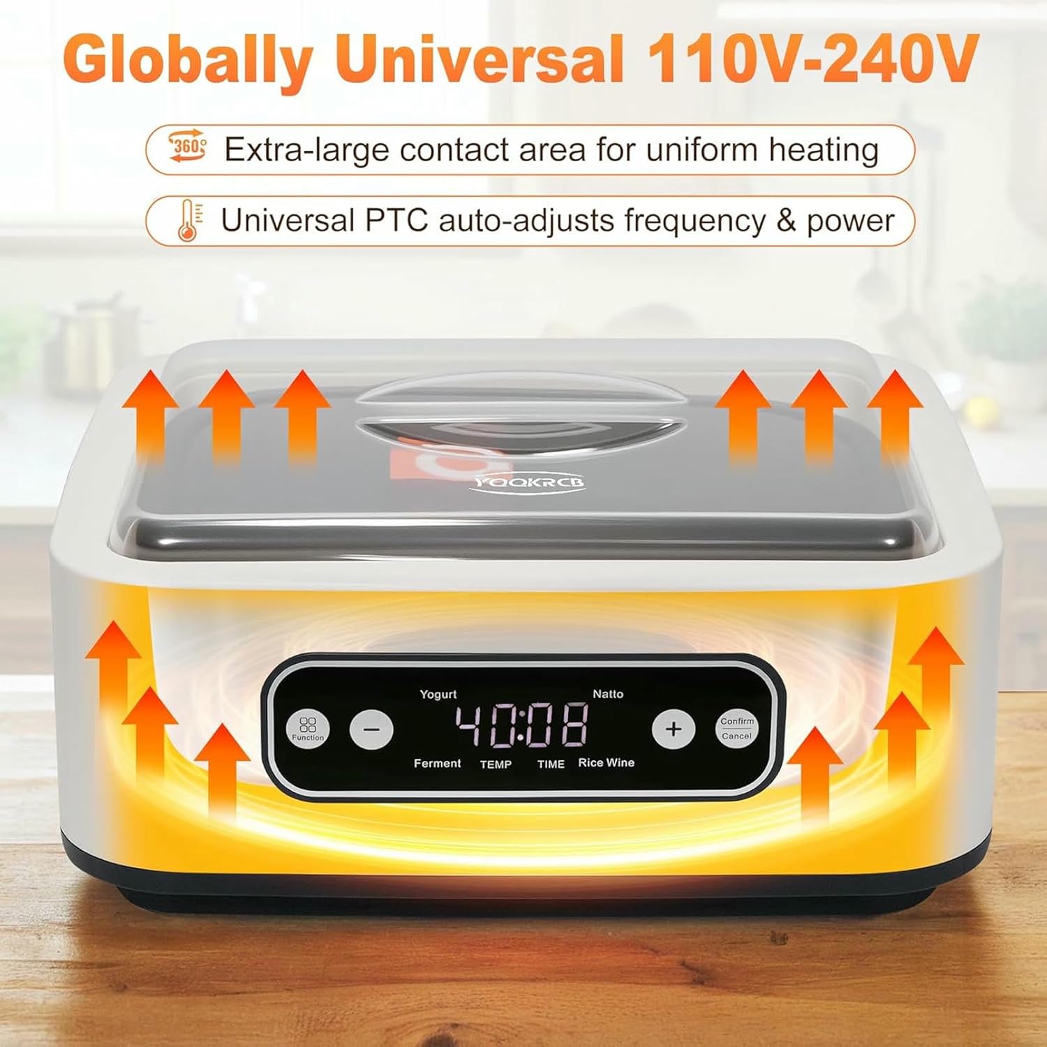 Yogurt Maker Machine,0.42 Gal Probiotic Yogurt Maker Machine, Includes 9 Glasses, with Adjustable Time & Temp Control, Suitable for Foodies